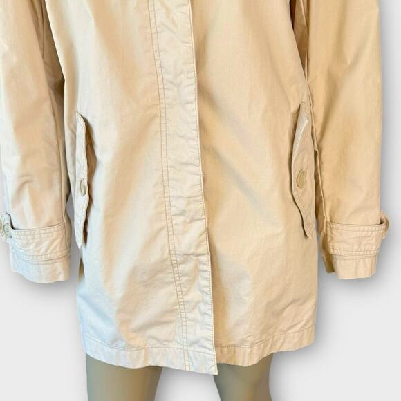 Gap Vintage Y2K Cotton Lightweight Button Up Trench Coat Lined Size M Neutral - Picture 5 of 15